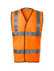 Kamizelka odblaskowa pomarańczowa, taśmy odblaskowe, zapięcie na rzepy