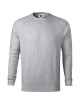 Adler MALFINI Herren-Sweatshirt Merger 415 Silbermelange, Logodruck und Stickerei