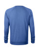 Adler MALFINI Herren-Sweatshirt Merger 415, blaue Melange, Logodruck und Stickerei