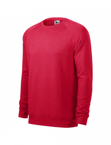 Herren-Sweatshirt Fusion 415 rot meliert Adler Malfini