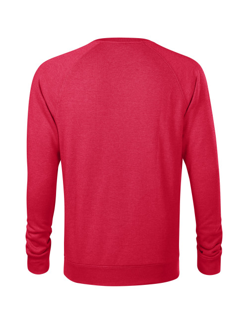 Adler MALFINI Herren-Sweatshirt Merger 415, rote Melange, Logodruck und Stickerei
