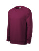 Adler MALFINI Herren-Sweatshirt Merger 415 Red Plum Melange Logo-Print-Stickerei
