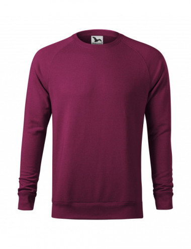 Men`s sweatshirt merger 415 red plum melange Adler Malfini