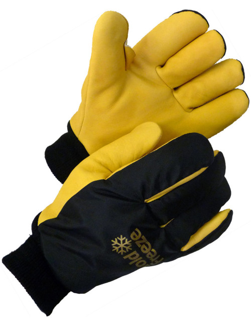 Polar Range Coldstore-Handschuhe, Goldfreeze, Leder-Kühlhaushandschuhe