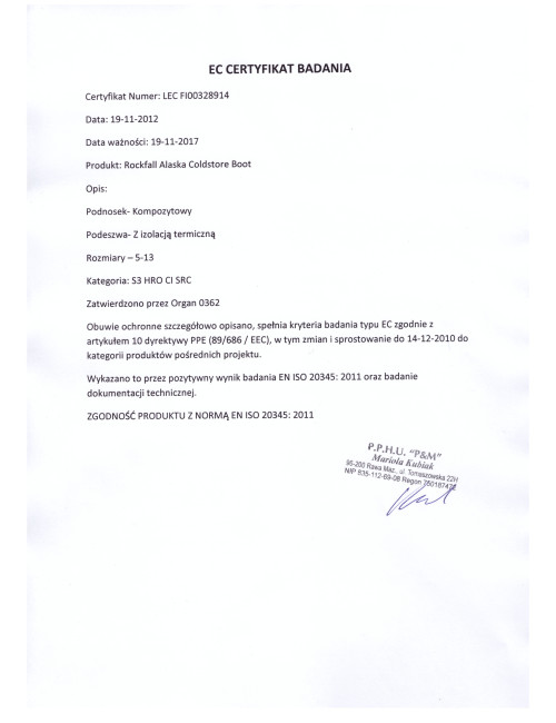 Buty wysokie, obuwie do mroźni Rockfall Manitoba do -40 st, Goldfreeze