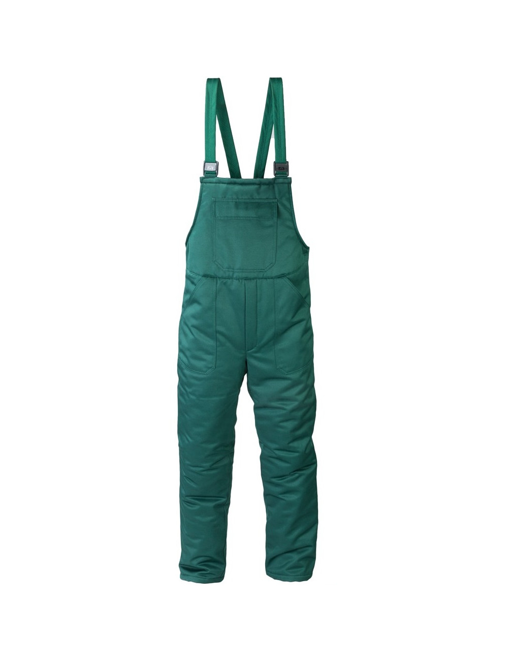 Insulated dungarees designed for work in low temperatures.