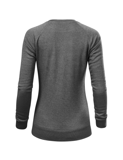 Adler MALFINI Damen Sweatshirt Merger 416 schwarz meliert mit Ihrer Logo-Stickerei