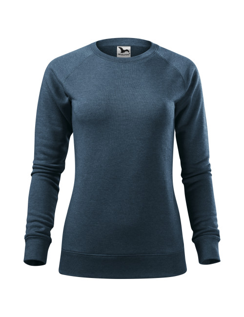 Adler MALFINI Merger Damen-Sweatshirt 416 Dark Denim Melange mit Logo-Print