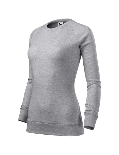 Adler MALFINI Women`s sweatshirt Merger 416 silver melange embroidery print