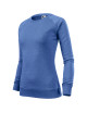 Adler MALFINI Damen-Sweatshirt Merger 416 mit blauer Melange-Print-Stickerei