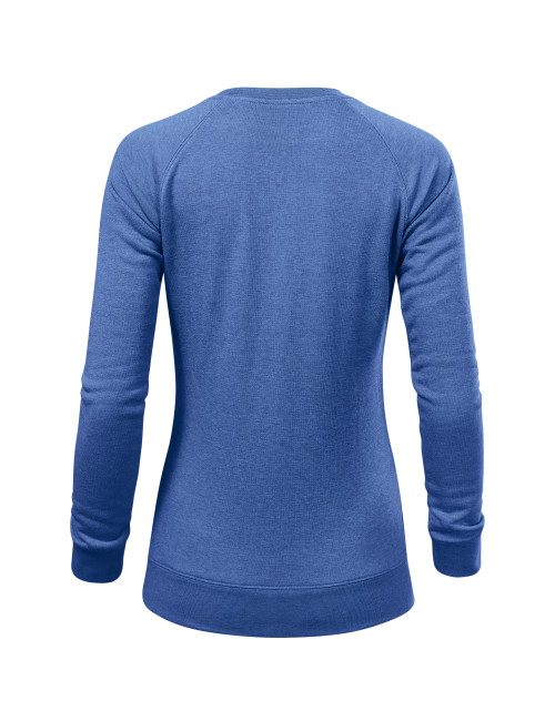 Adler MALFINI Damen-Sweatshirt Merger 416 mit blauer Melange-Print-Stickerei