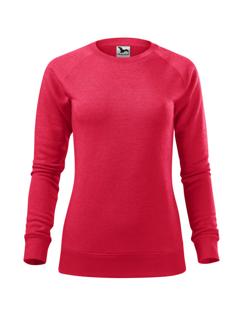 Adler MALFINI Merger Damen-Sweatshirt 416 rote Melange-Print-Stickerei