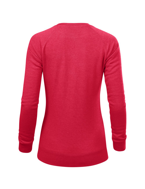 Adler MALFINI Merger Damen-Sweatshirt 416 rote Melange-Print-Stickerei