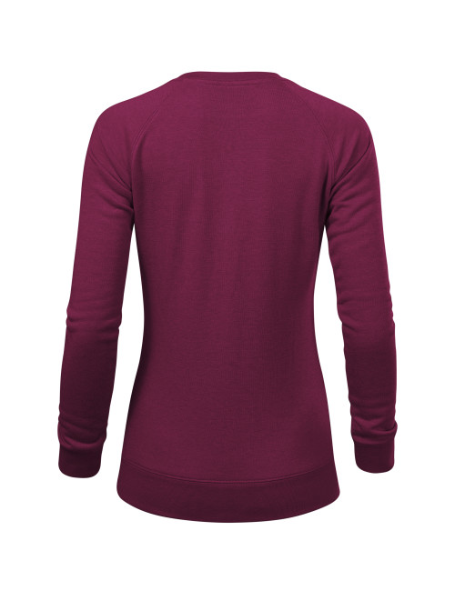 Adler MALFINI Damen-Sweatshirt Merger 416 Red Plum Melange Sublimationsstickerei