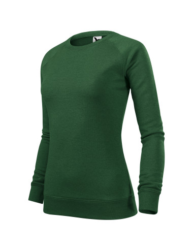 Damen-Sweatshirt Merger 416 Bottle Green Melange Adler Malfini