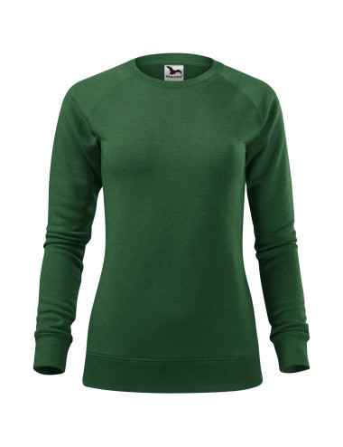 Damen-Sweatshirt Merger 416 Bottle Green Melange Adler Malfini