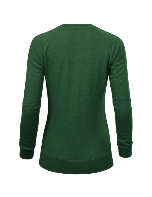 Damen-Sweatshirt Merger 416 Bottle Green Melange Adler Malfini