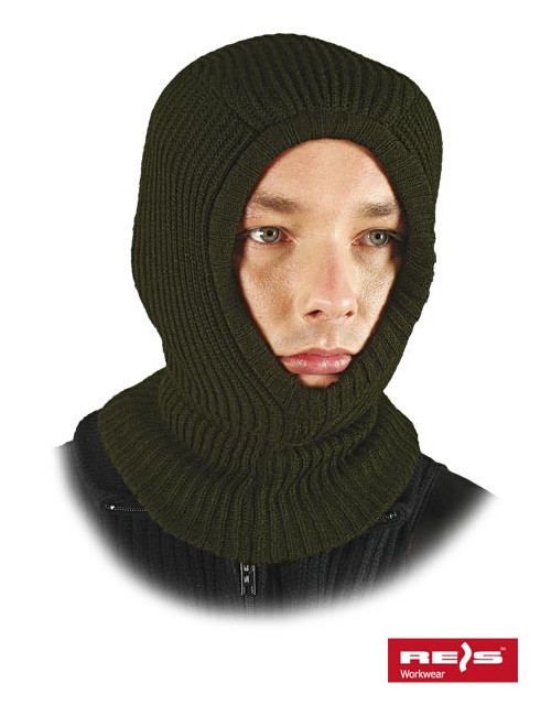 Kominiarka ochronna pod hełm czkas o oliwkowy Reis