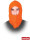 Protective balaclava czkom-pol p orange Reis