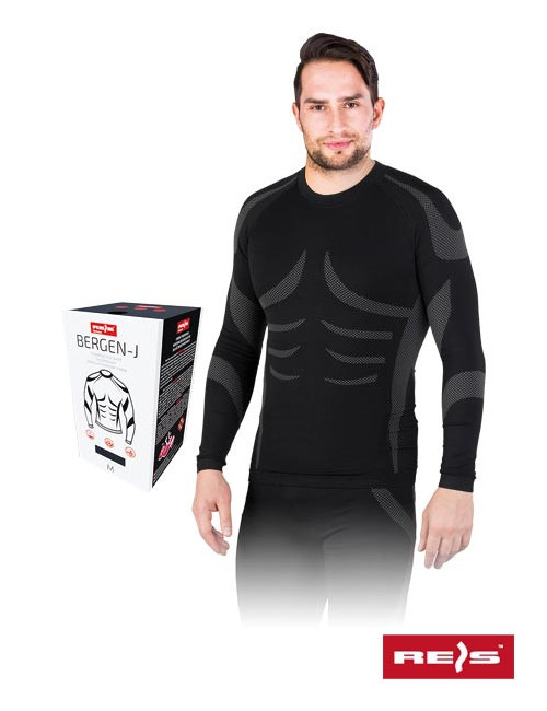 Thermal shirt bergen-j bs black-grey Reis