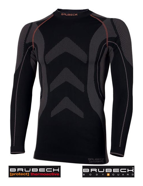 Thermo-T-Shirt uu-brupro bs schwarz und grau Brubeck