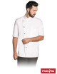 Men`s short-sleeved chef`s shirt, fastened, possible embroidery print
