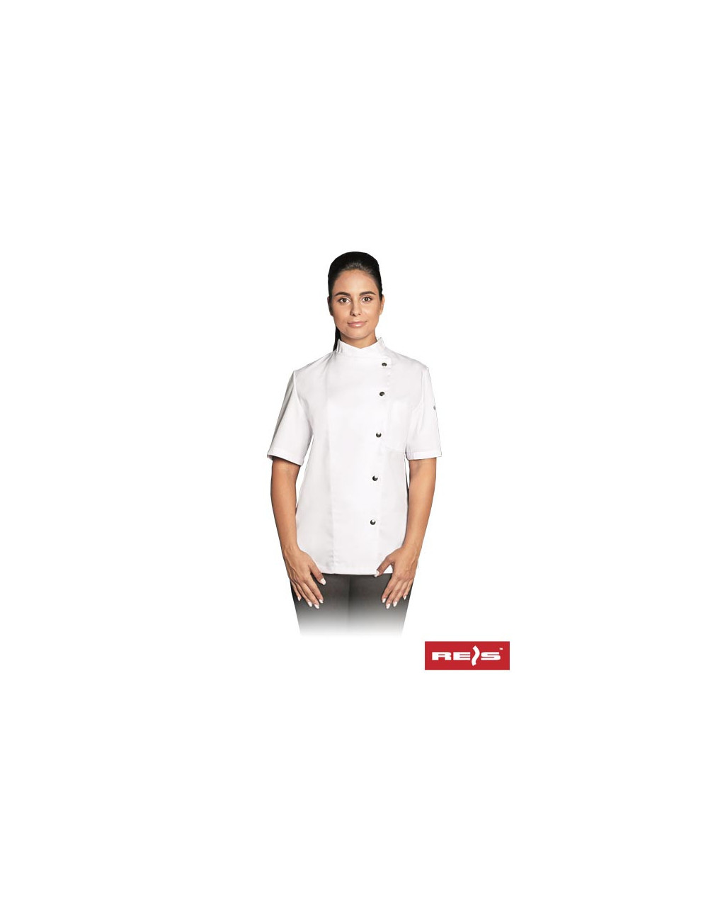 Bchef-Damen-Kochsweatshirt in Weiß Reis