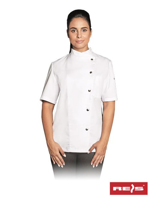 Bchef-Damen-Kochsweatshirt in Weiß Reis