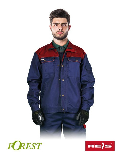 Protective sweatshirt with zipper and press studs, add your print, company logo