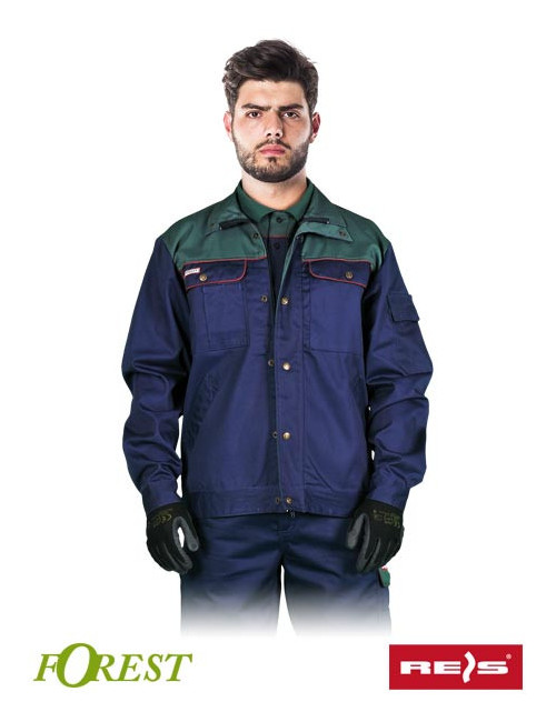 Bf gz Schutz-Sweatshirt marineblau und grün Reis