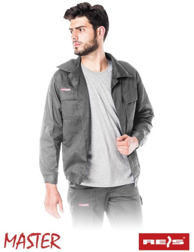 Protective work shirt fastened with buttons, pockets, any print