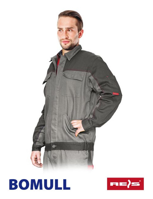 Bomull-j SDS Schutz-Sweatshirt grau-dunkelgrau Reis