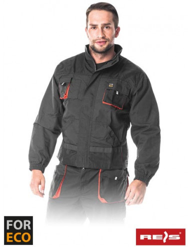 Protective sweatshirt foreco-j sbp steel-black-orange Reis