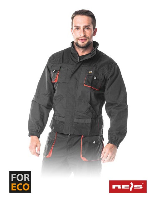 Protective sweatshirt foreco-j sbp steel-black-orange Reis