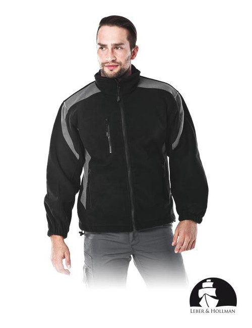 Fleece-Sweatshirt lh-flexer bs schwarz und grau Leber&amp;hollman