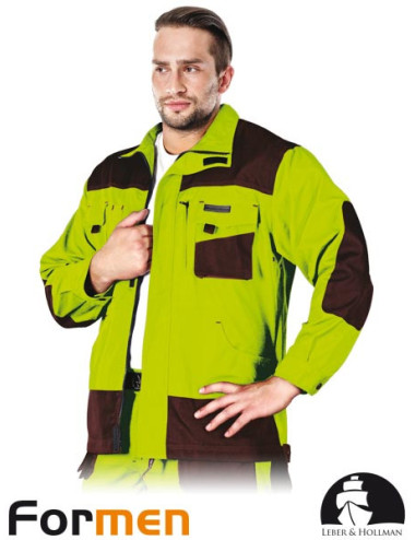 LEBER&amp;HOLLMAN PROTECTIVE SWEATSHIRT LH-FMN-J LBR LIME-BROWN