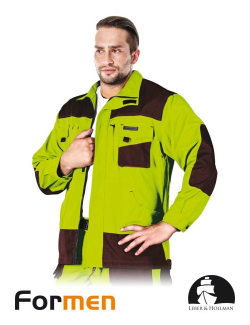 LEBER&amp;HOLLMAN PROTECTIVE SWEATSHIRT LH-FMN-J LBR LIME-BROWN