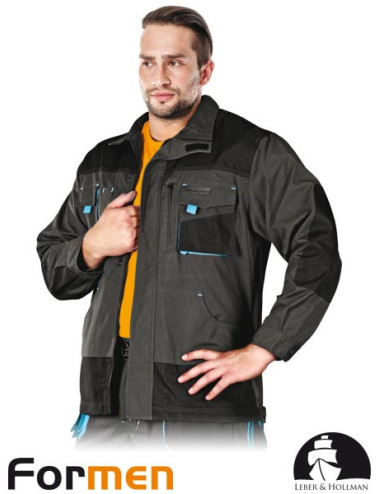 LEBER&amp;HOLLMAN PROTECTIVE SWEATSHIRT LH-FMN-J SBN STEEL-BLACK-BLUE