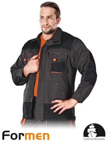 LEBER&amp;HOLLMAN PROTECTIVE JACKET LH-FMN-J SBP STEEL-BLACK-ORANGE