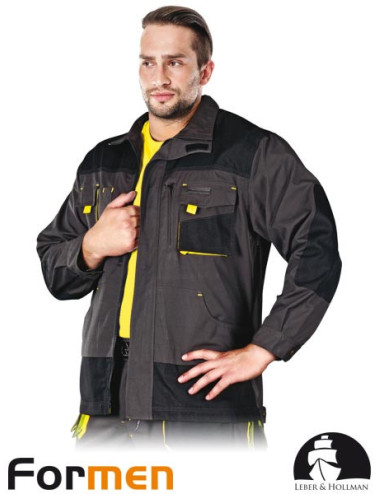 LEBER&amp;HOLLMAN JACKET LH-FMN-J SBY STEEL-BLACK-YELLOW