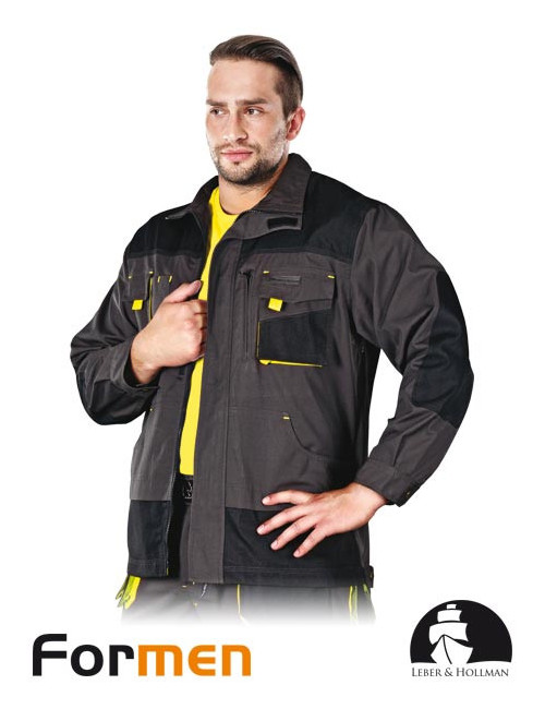 LEBER&amp;HOLLMAN JACKET LH-FMN-J SBY STEEL-BLACK-YELLOW