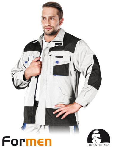 LEBER&amp;HOLLMAN PROTECTIVE SWEATSHIRT LH-FMN-J WSN WHITE-GREY-BLUE