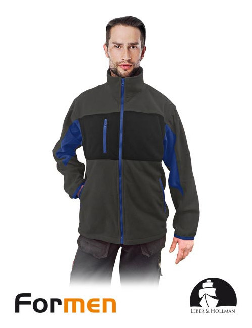 LEBER&amp;HOLLMAN PROTECTIVE FLEECE SWEATSHIRT LH-FMN-P DSBN DARK GRAY-BLACK-BLUE