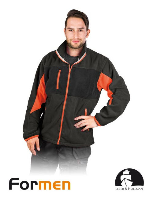 LEBER&amp;HOLLMAN PROTECTIVE FLEECE SWEATSHIRT LH-FMN-P DSBP DARK GRAY-BLACK-ORANGE