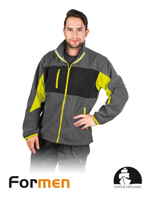 Bluza z polaru ochronna lh-fmn-p dsby ciemnoszaro-czarno-żółty Leber&hollman