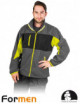 2Schützendes Fleece-Sweatshirt lh-fmn-p dsby dunkelgrau-schwarz-gelb Leber&amp;hollman