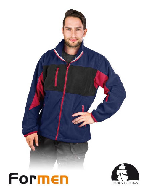 LEBER&amp;HOLLMAN PROTECTIVE FLEECE SWEATSHIRT LH-FMN-P GBC NAVY-BLACK-RED