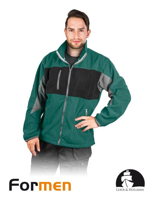 LEBER&amp;HOLLMAN PROTECTIVE FLEECE SWEATSHIRT LH-FMN-P ZBS GREEN-BLACK-GRAY