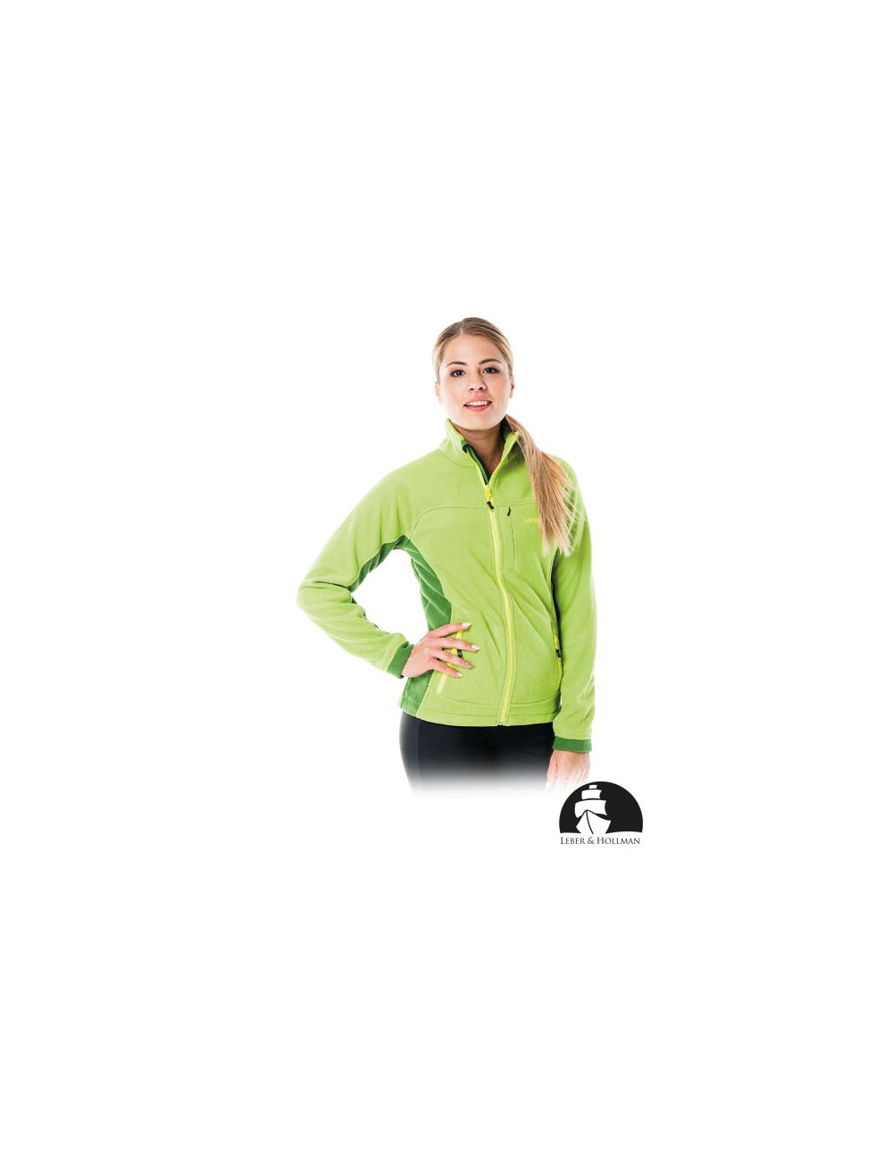LH-Ladyfly schützendes Fleece-Sweatshirt mit grünem Leber&amp;Hollman
