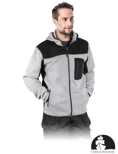 Warmes Fleece-Sweatshirt mit Kapuze, Reißverschluss, ideal zum Besticken